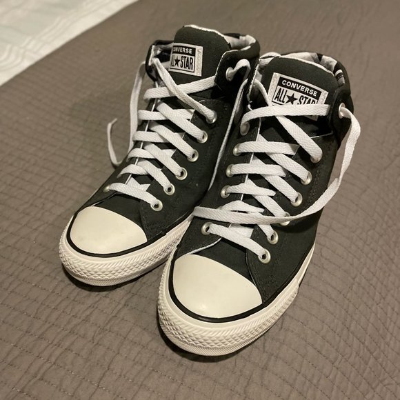 Converse Chuck Taylor All Star High Street High Tops - Black/White - Picture 3 of 7